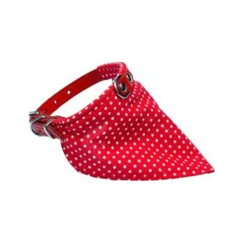 Obojek pro psa BafPet Obojek+bavlněný šátek červený 18x45 cm