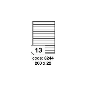 Kancelářské potřeby Bílé lesklé laser etikety Rayfilm R0119.3244F, 200x22 mm, 1.000 listů A4, 13000 etiket