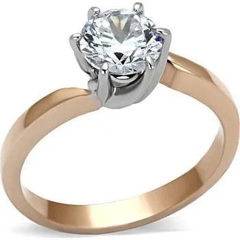 Prsten Šperky4U Ocelový prsten se zirkonem - velikost 57 - AL-0012-57