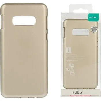 Pouzdro na mobilní telefon Goospery Pouzdro i-jelly metal Mercury Samsung A50 GALAXY A505 zlatá 45789652