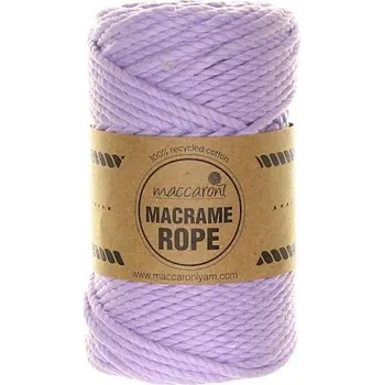 Příze Maccaroni Rope 4 mm světle fialová 404S