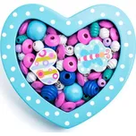 Woody Navlékací korálky malé srdíčko