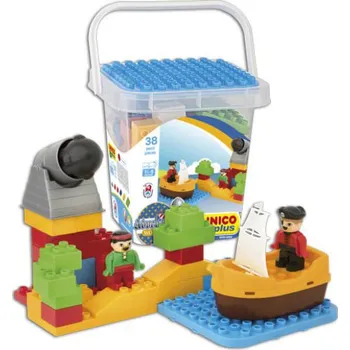 ostatní stavebnice Unico Plus stavebnice piráti v boxu 38 dílků