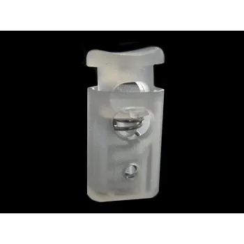 Brzdička plastová malá 20x10mm, barva Průhledná