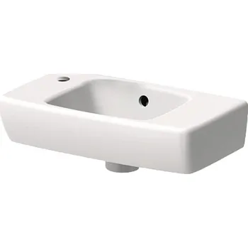 Umyvadlo Geberit Selnova Compact umývátko 45x25 cm, s otvorem pro baterii vlevo, s přepadem, bílá (500.319.01.5)