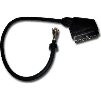 Video redukce Konektor SCART vidlice s kabelem 50cm