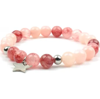 Náramek Moni dámský náramek jadeit cherry jadeit pink