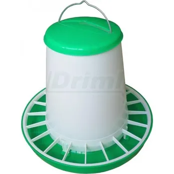 Krmítko pro ptáka Tubusové krmítko s přepážkami na 10 kg krmiva červeno - bílé