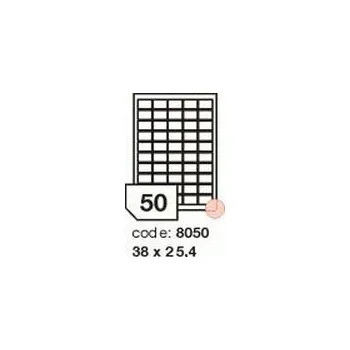 Papír Bílé opacitní - krycí etikety Rayfilm R0103.5036D, 38x25,4 mm, 1.000 listů A4, 50000 etiket