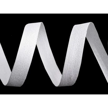 Keprovka - tkaloun šíře 12 mm, barva 1101 bílá