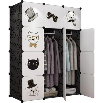 Dětská skříň Tempo Kondela Averon šedá/dětský vzor