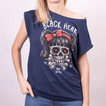 Dámské tričko Dámské Triko BLACK HEART SANDY EXT Barva: Modrá, Velikost: L