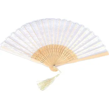 Karnevalový doplněk Vějíř krajkový, barva 1 krémová nejsvět.