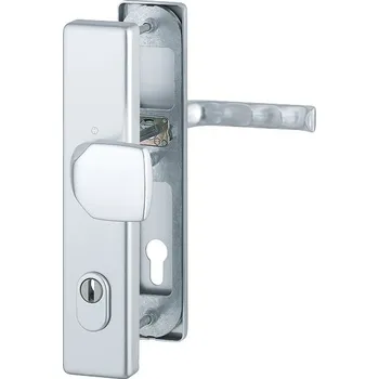 HOPPE Bezpečnostní kování London se zakrytím vložky Provedení: klika - koule, Povrch: F1 - stříbrný elox, Rozteč: 92 mm