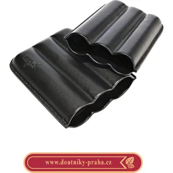 Penál Pouzdro na 3 doutníky Etue, černé, koženka, 140mm