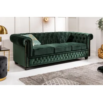 Pohovka Askont R Pohovka Chesterfield Oxford 3 dark green forest