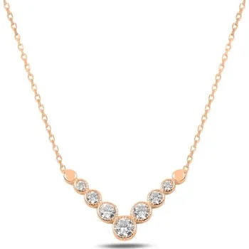 Řetízek Olivie Stříbrný náhrdelník ROSE 4793 Ag 925; ≤2 g.