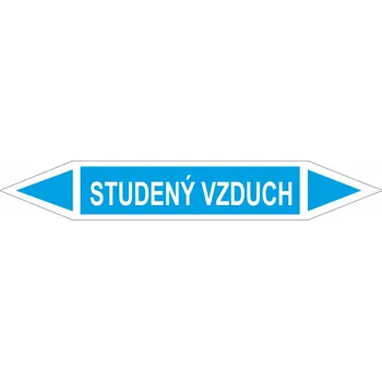 Oboustranná šipka - Studený vzduch Samolepka PVC 3: 672 x 105 mm