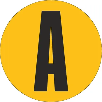 Papír Podlahové písmeno - A podlahové samolepky Průměr 300mm
