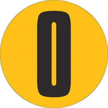 Samolepící etiketa Podlahové písmeno - O podlahové samolepky průměr 200 mm