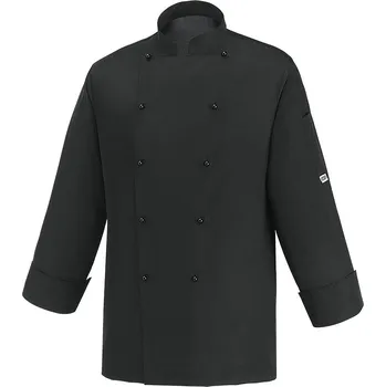 Gastro oděv EGOchef Kuchařský rondon BLACK ICE - černý - dlhý rukáv 4XL E-2066002E4XL