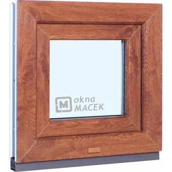 Okno KNIPPING 70 AD 500x500 mm zlatý dub/bílá (jednostranně)