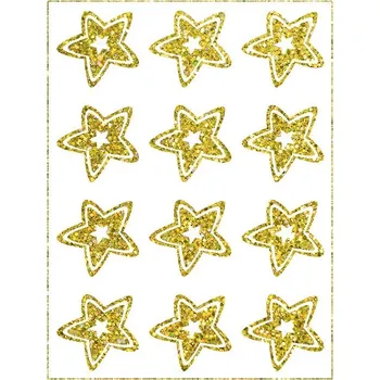 Engross Nažehlovací obrázky třpytivé - Hvězdy zlaté