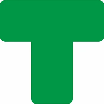 Značení Značení 5S - T zelené podlahové samolepky T 125 x 125 mm 1ks