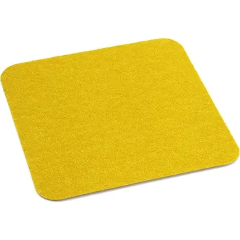 Výstražná páska Žlutá korundová protiskluzová páska (dlaždice) FLOMA Super - délka 14 cm, šířka 14 cm, tloušťka 1 mm