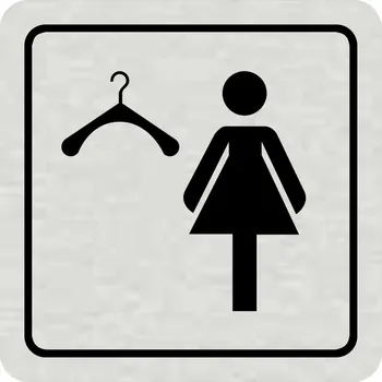 Samolepící etiketa Piktogram - Šatna ženy