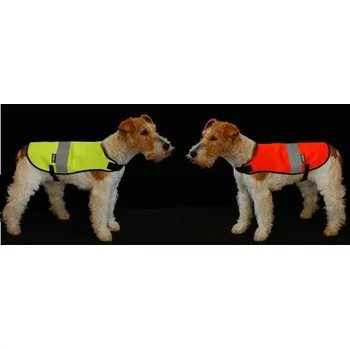 Obleček pro psa Reflexní vesta pro psy s reflexní páskou - oranžová Velikost: L,