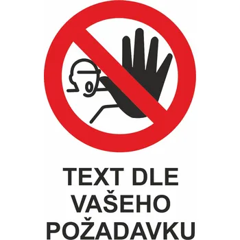 Výměnná tabulka - zákaz plast 1 mm laminace 300x200 mm