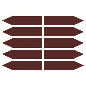 Jednosměrná šipka Tekutiny bez textu vel.0 - arch 10 ks Samolepka PVC aršík potrubí velikost 0