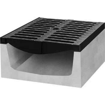 Odvodňovací žlab Betonový žlab D400 s litinovou mříží H200 500 x 400 x 200 mm