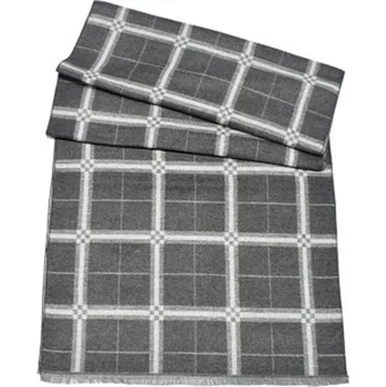 Šála Hedvábná šála česaná unisex-block plaid 3