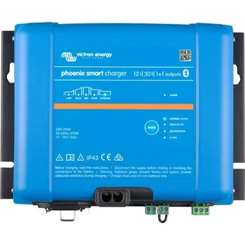 Nabíječka Victron Energy Phoenix Smart IP43 Charger 24V/16A (3) - pro nabíjení až 3 baterií současně (Chytrá nabíječka baterií s ovládáním přes smart phone)