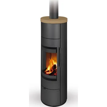 Krbová kamna ROMOTOP LUANCO N01 AKUM keramika smetanová s pigmentem 63360 - krbová akumulační kamna