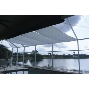 Krycí plachta Sluneční plachta na lankové upínání, PES 140 g/m², stříbrno-šedá 220x96 cm