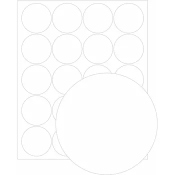 Speciální papír Samolepící kolečko - bílé čisté samolepící vinylová fólie 35 mm - 20 ks