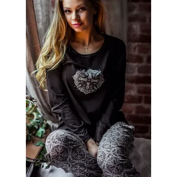 Dámské pyžamo Pyžamo Key dlouhé LNS 798 Velikost: L, Vzor: 798