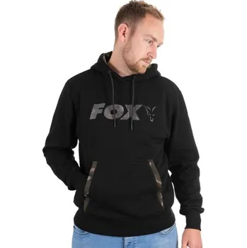 Rybářské oblečení Fox International Fox Mikina Black Camo Hoody Velikost: XL