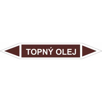 Oboustranná šipka - Topný olej Samolepka PVC 2: 472 x 74 mm