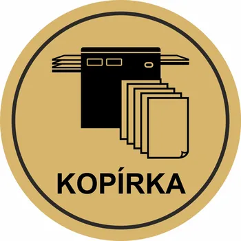 Samolepící etiketa Kopírka - zlatá mat samolepící vinylová fólie 90x90 mm