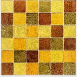Skleněná mozaika, zlatá, bronzová 48x48x4mm
