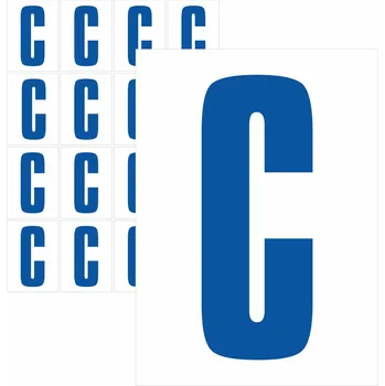 Papír Písmena samolepící modrá C samolepící vinylová fólie velikost znaku 150 mm