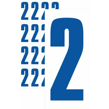 Papír Čísla samolepicí 2 modrá samolepící vinylová fólie velikost znaku 200 mm