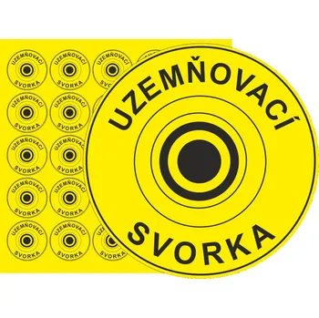 ESD - Uzemňovací svorka (kruh) samolepící vinylová fólie 25x25 mm aršík 25 ks
