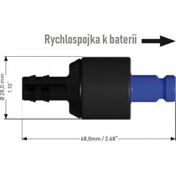 Trakční baterie Rychlospojka BFS pro baterii prům.10mm, , Connection Male NW 10, vsuvka AQM (Systém centrálního dolévání destilované vody)