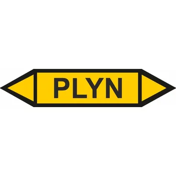 Oboustranná šipka - Plyn Samolepka PVC 2: 342x74 mm