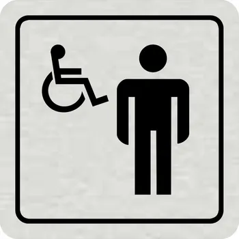 Samolepící etiketa Piktogram - WC muži, invalidé